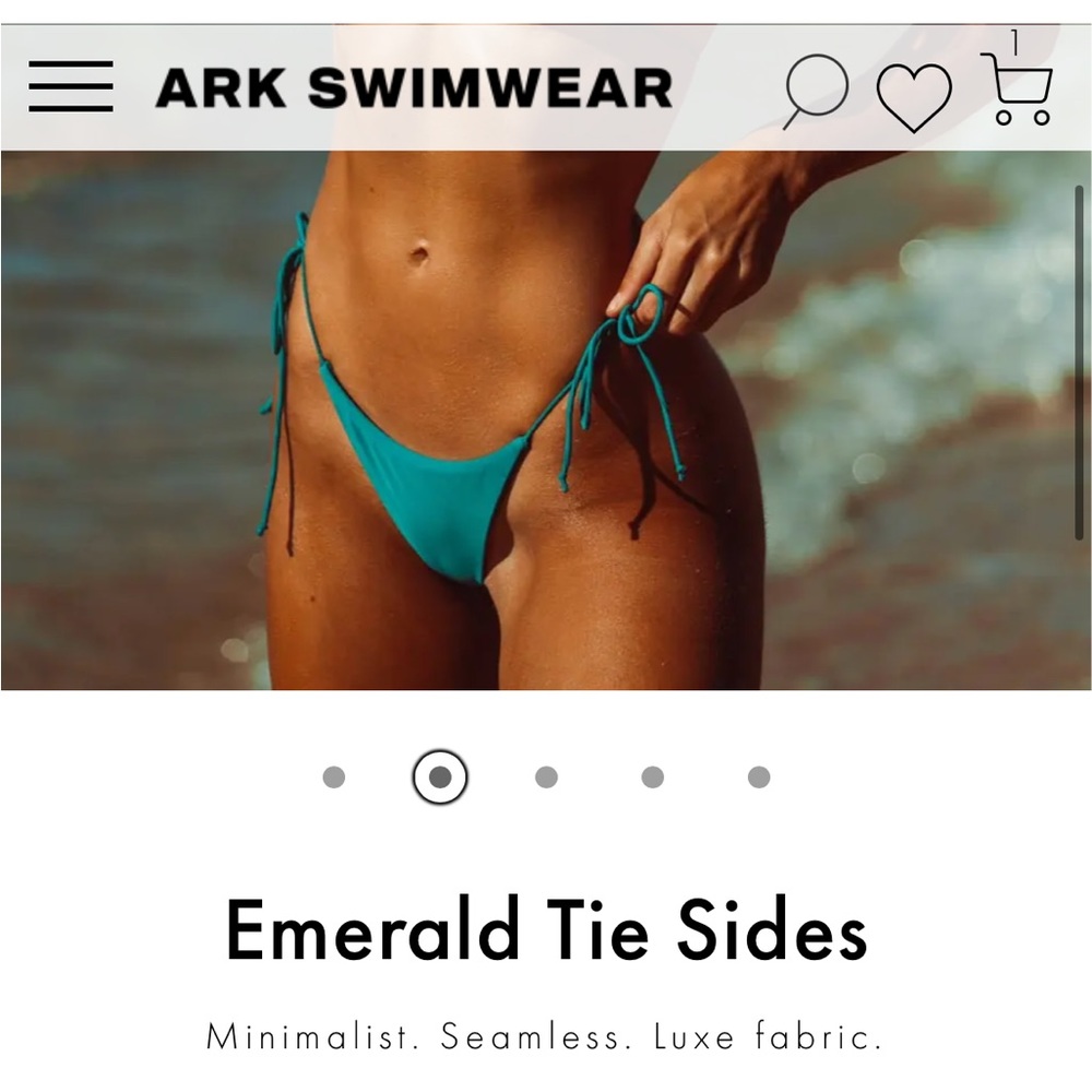 Ark swimwear emerald green tie side bottoms only
